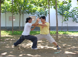 Push-hand Training mit Meister Chung in Chenjiagou